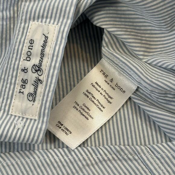 Rag & Bone Men's Fit 1 Charles Shirt Striped Size 14.5 - Picture 8 of 8